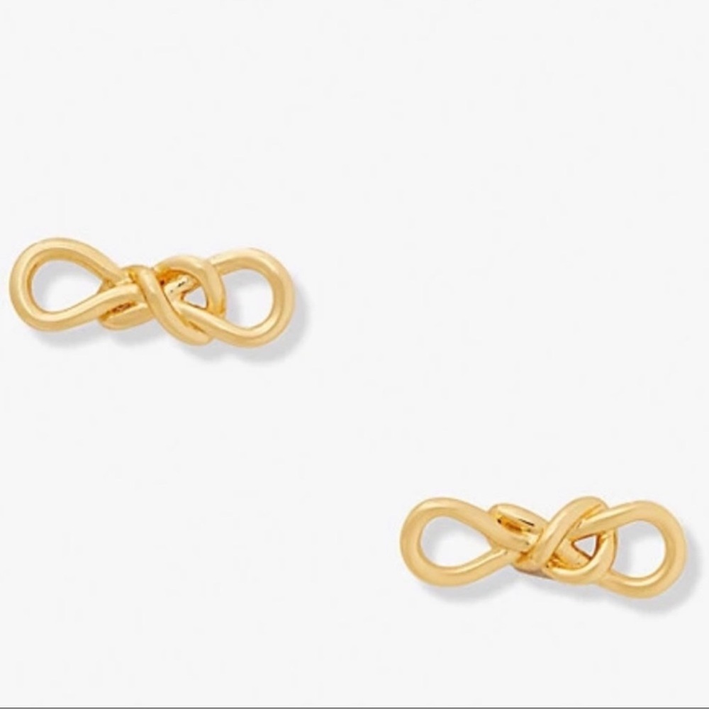 Kate Spade Gold Knot Loop Stud Earrings / NWT